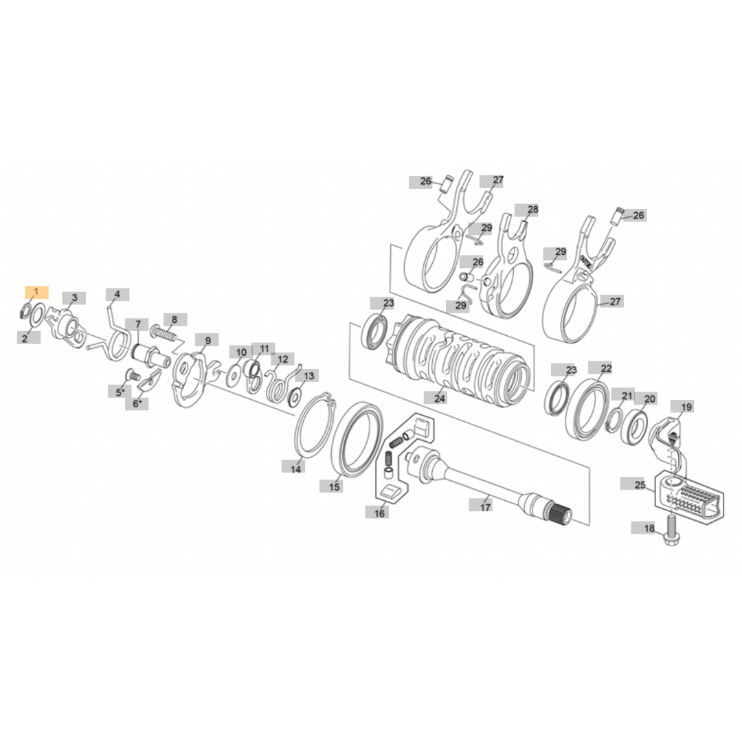 Sherco Waterpump/Gearbox Circlip