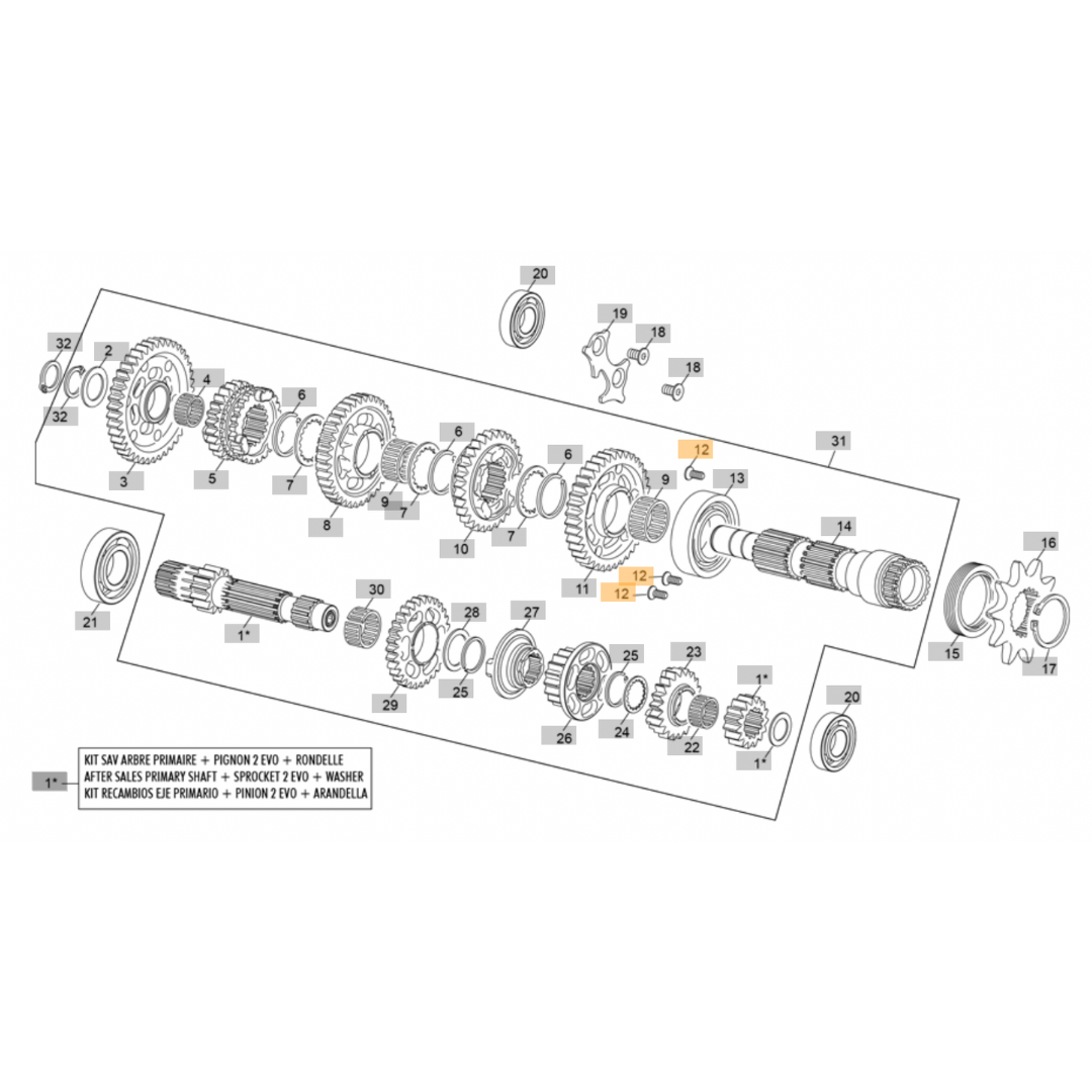 Sherco Gearbox Bolt (2023-2025)