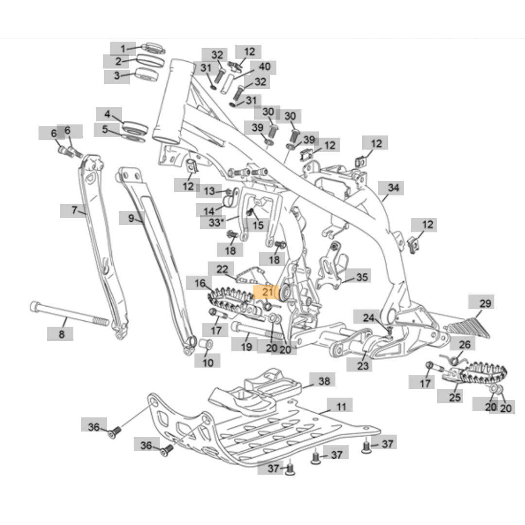 Sherco Right Footrest Spring (2023-2025)