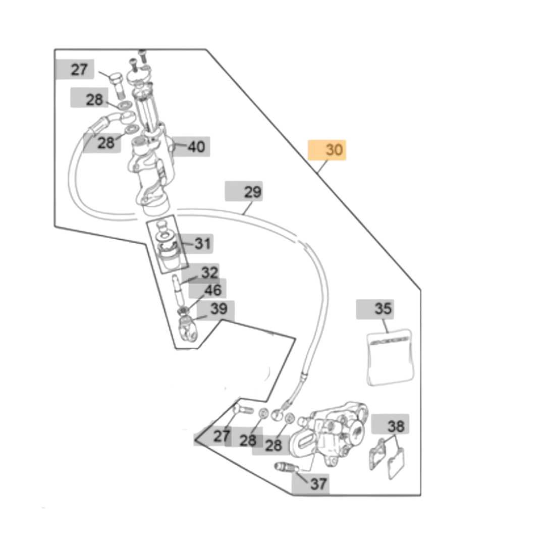 Sherco Rear Brake System Assembly (2023-2025)