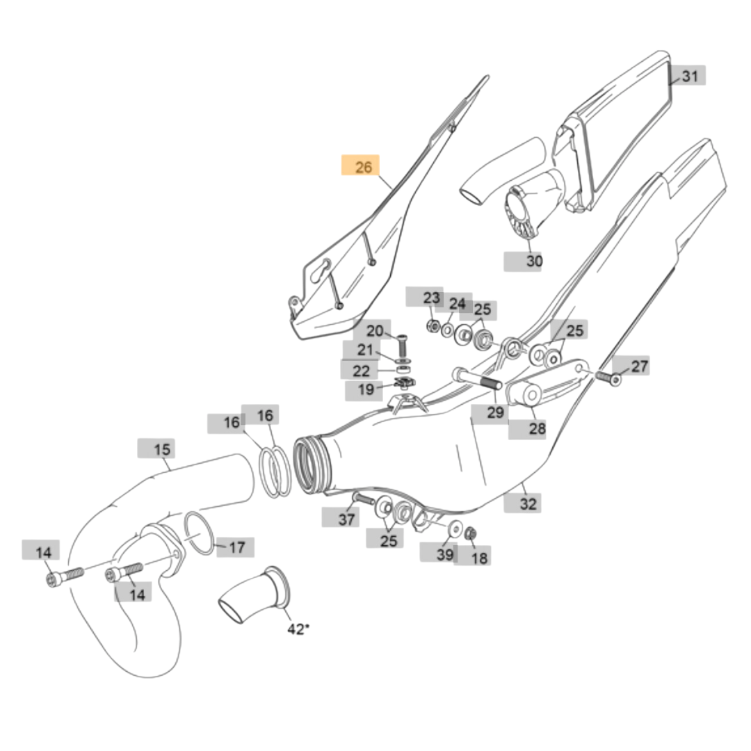 Sherco Silencer Protector Cover (2023-2025)