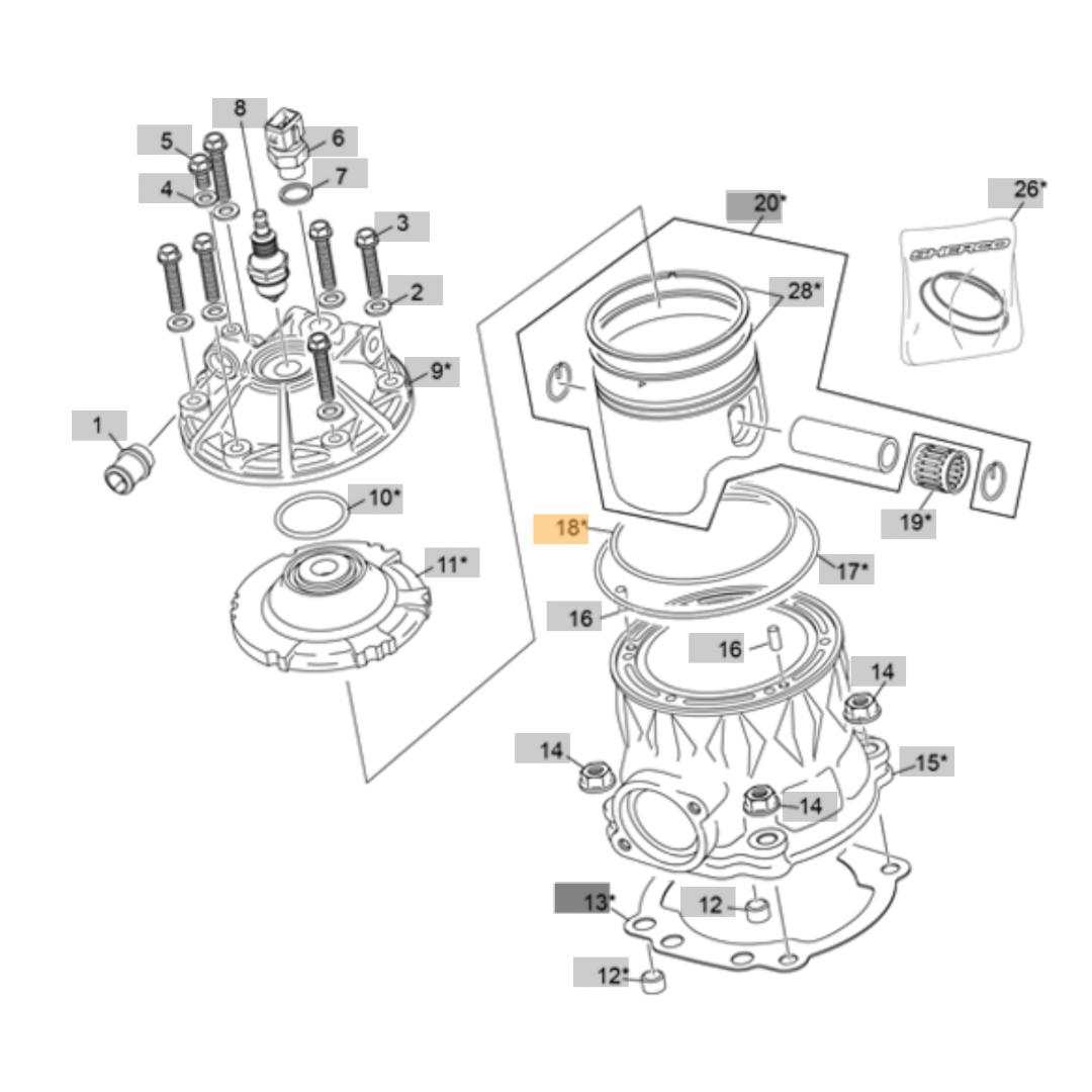 Sherco 125cc Inner Head O-Ring (2024)