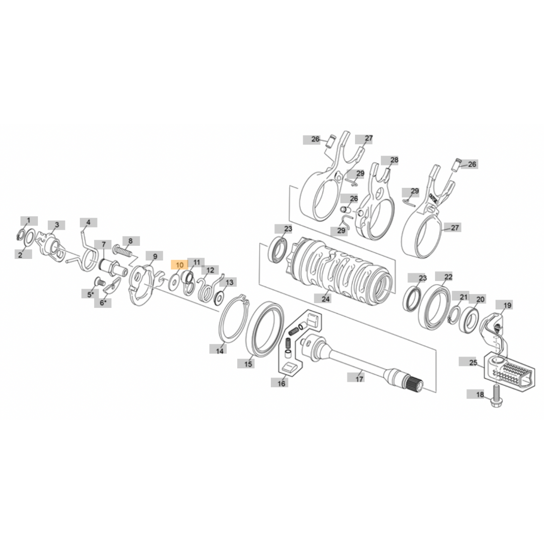 Sherco Gear Selector Shaft Washer (2023-2025)