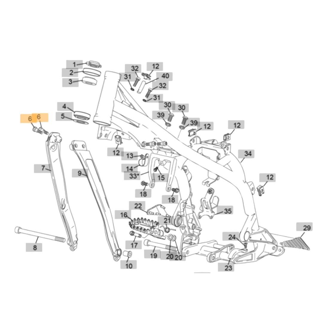 Sherco Top Frame Plate Bolt (2023-2025)