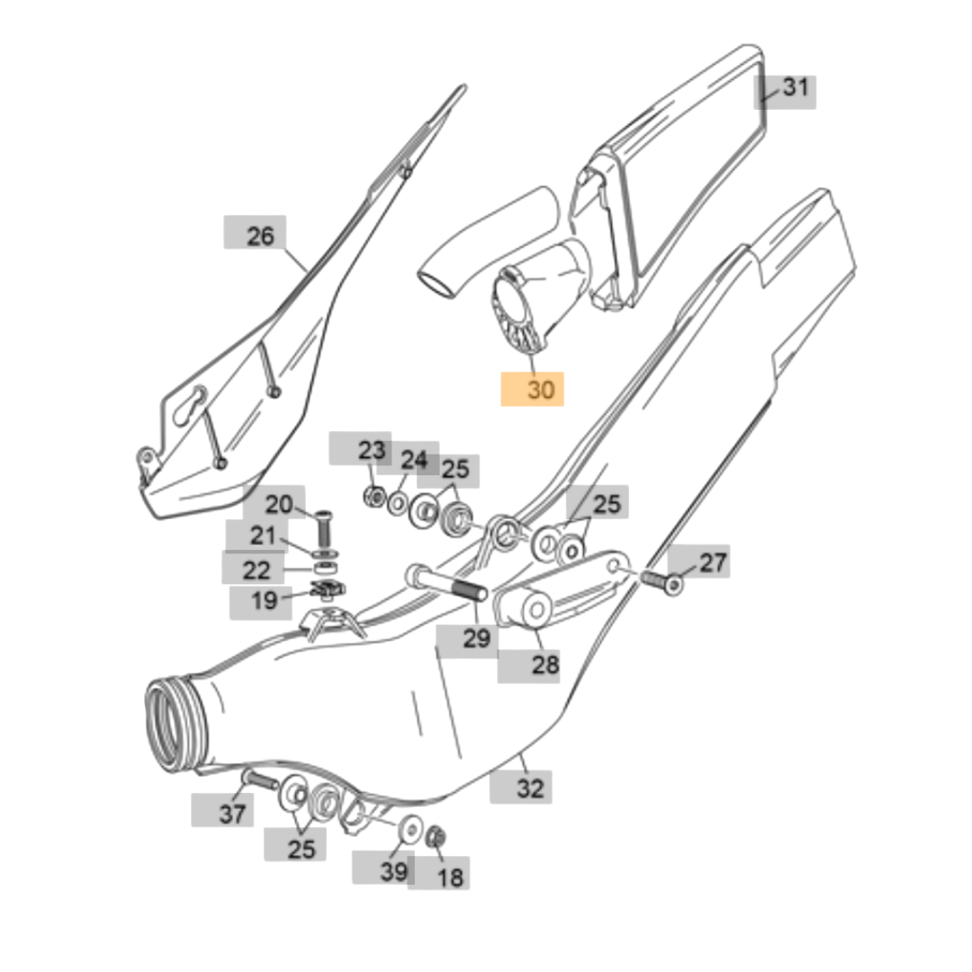 Sherco Silencer End Cone Internal Rubber (2023-2025)