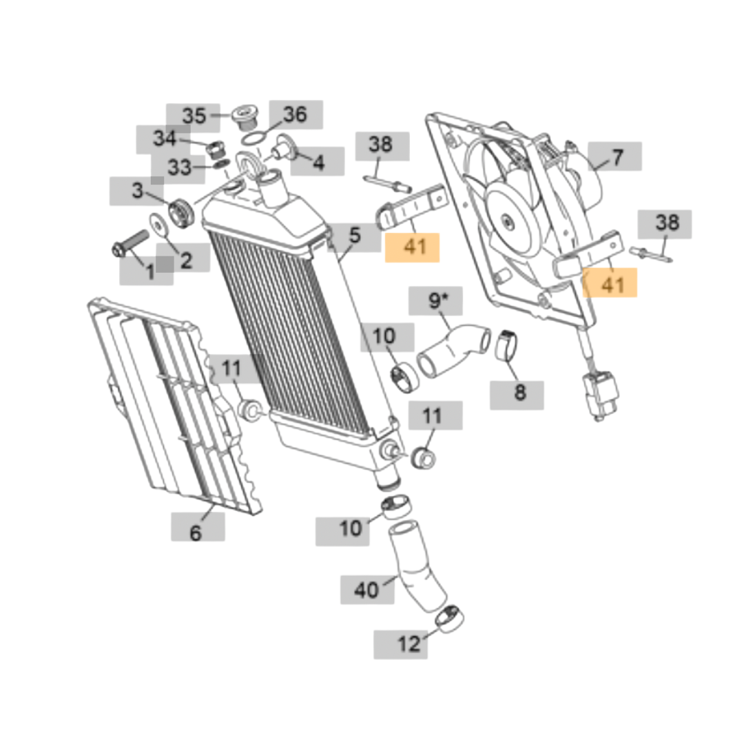 Sherco Radiator Guard Clip (2023-2025)