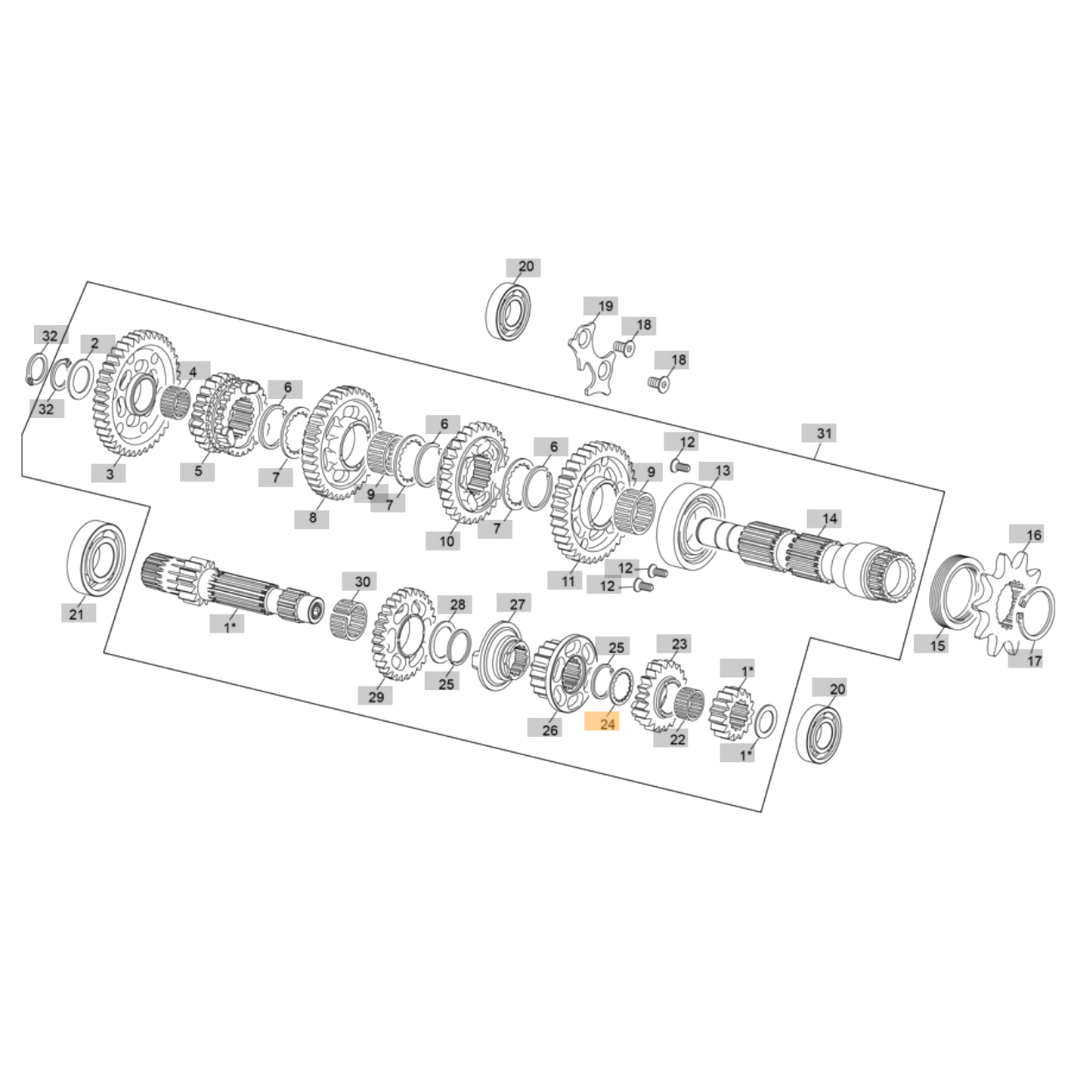 Sherco Gearbox Washer 21x1 (2023-2025)