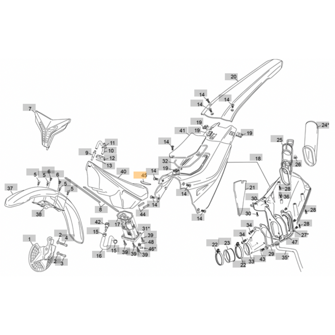 Sherco Tank Foam Half Moon (2023-2025)