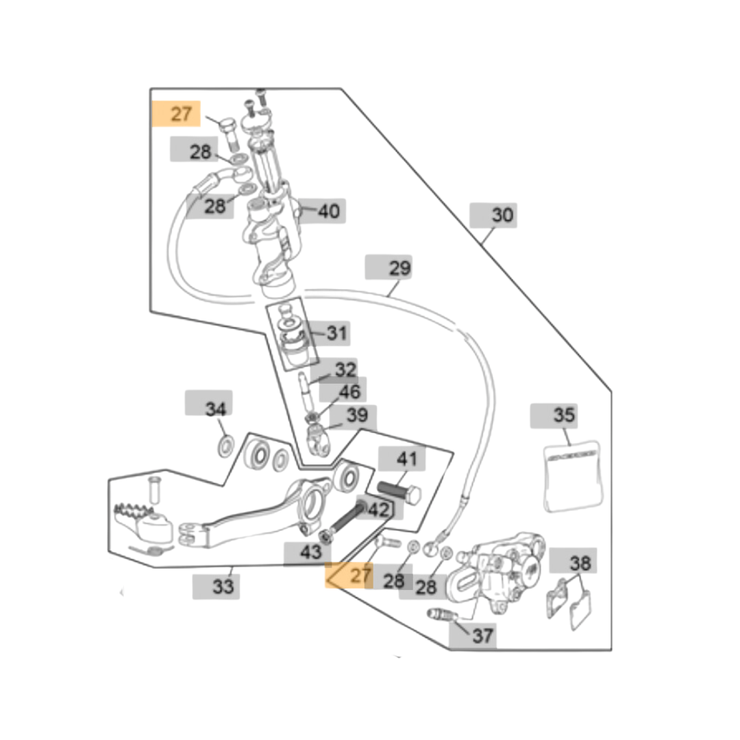 Sherco Rear Brake Banjo Bolt (2023-2025)