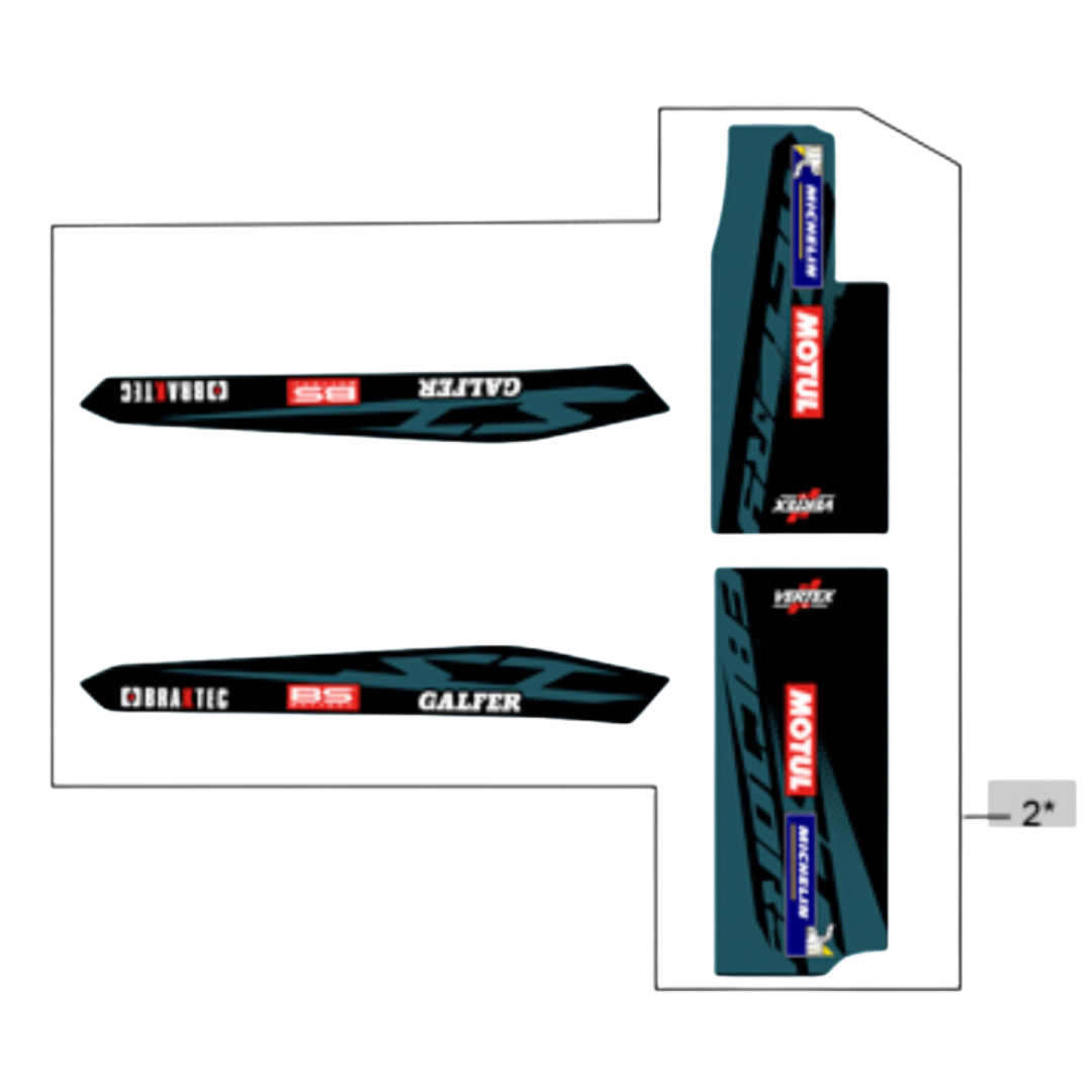 Sherco Swingarm & Fork Decals (2024)