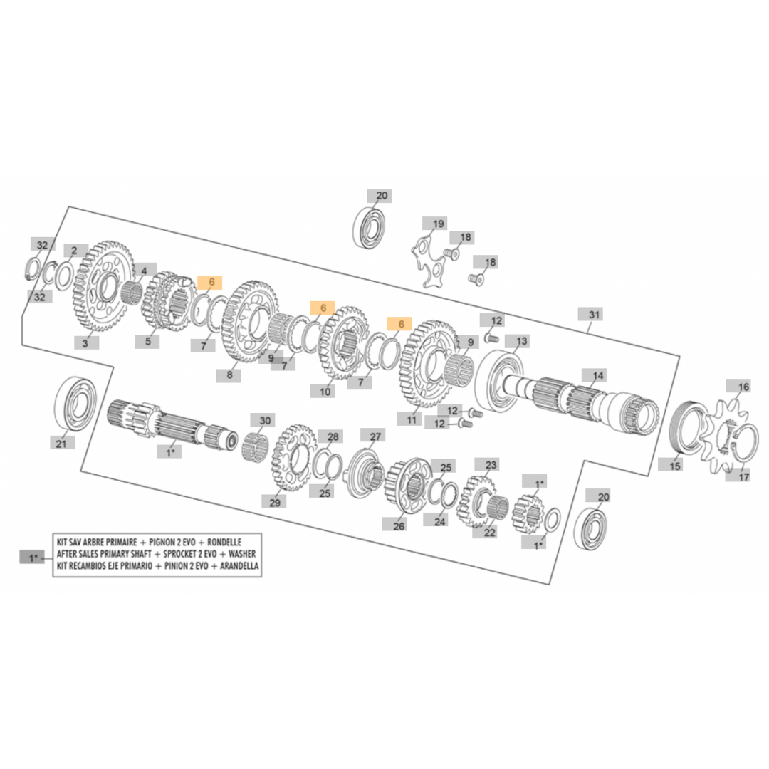 Sherco Gearbox Circlip (2023-2025)
