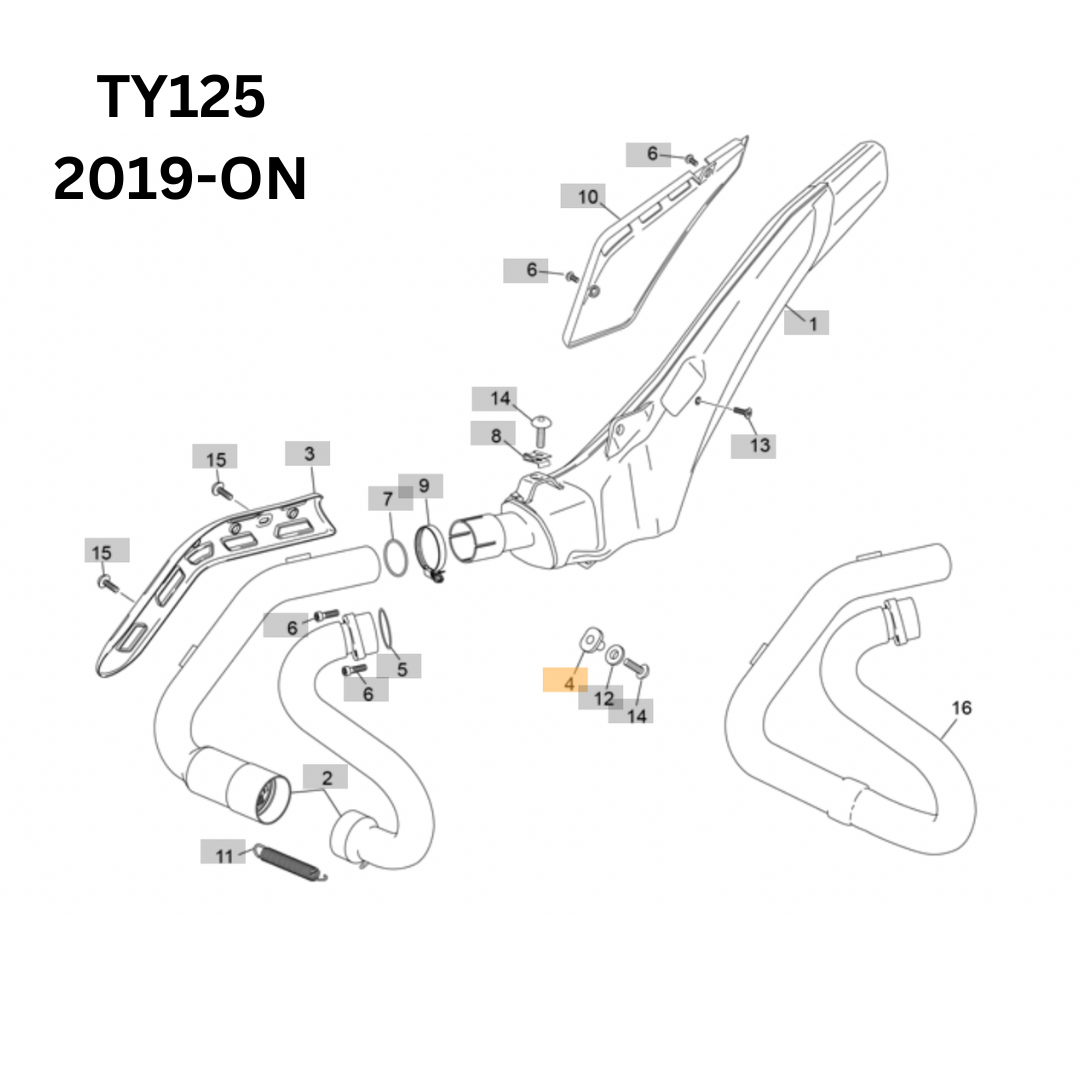 Sherco Exhaust Mount Nut (2010-2022)