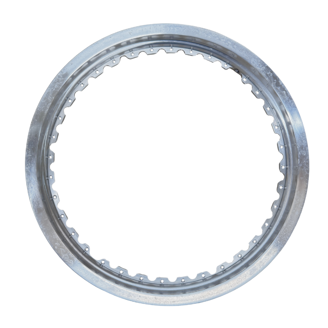 36H Flanged Tubeless Rear Trials Rim 18" Silver