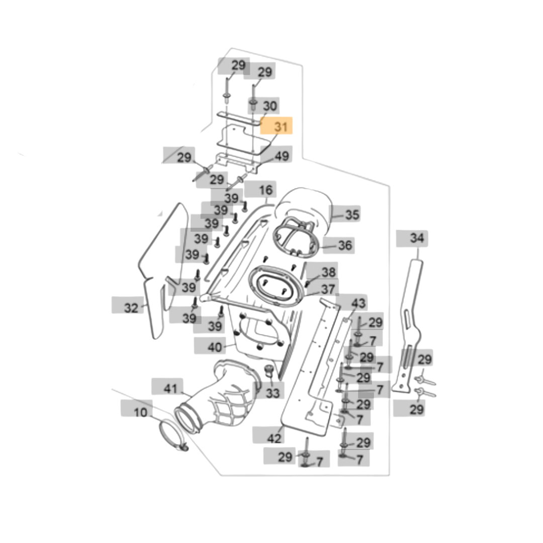 Sherco Airbox Internal Flap (2016-2022)