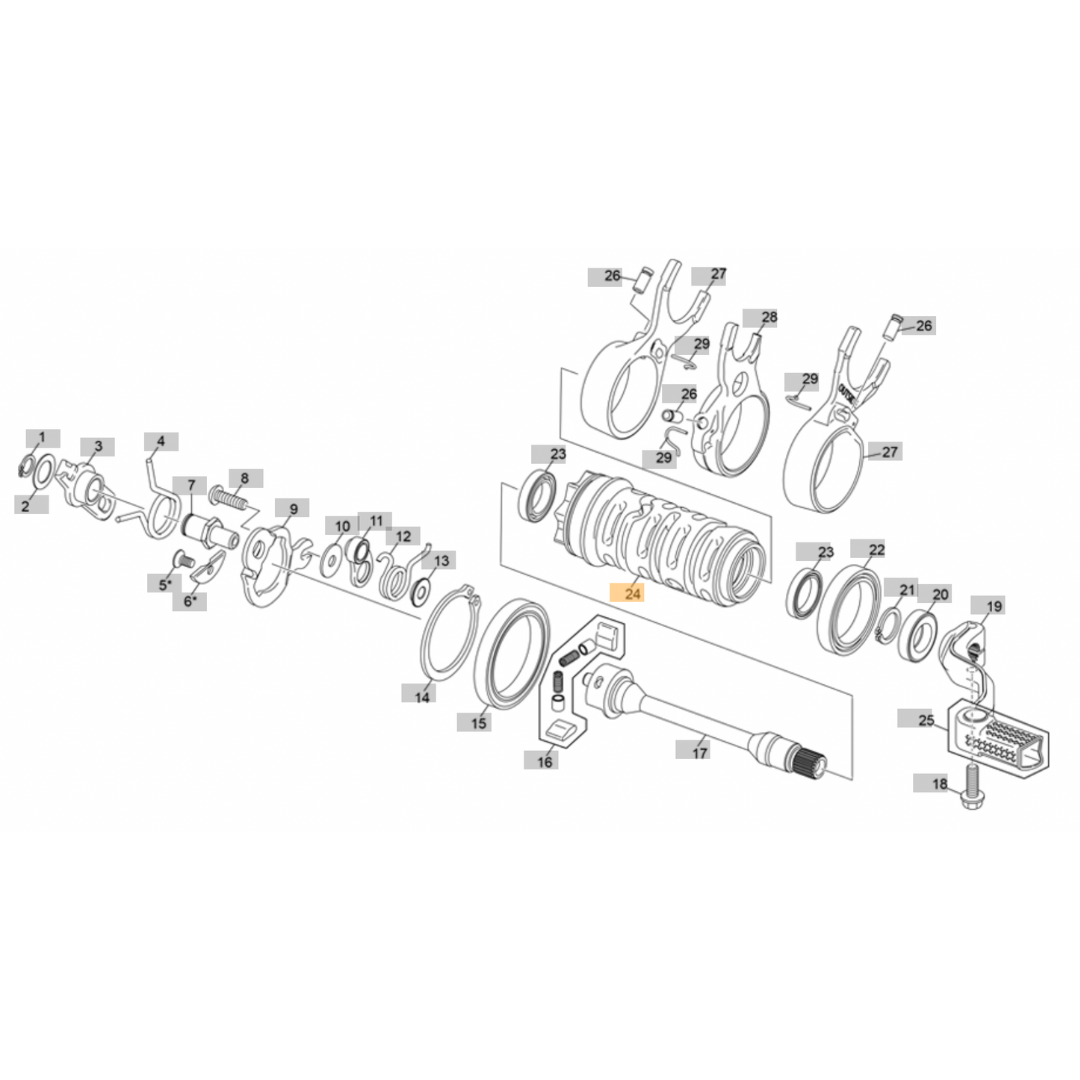 Sherco Gear Selector Drum (2023-2025)