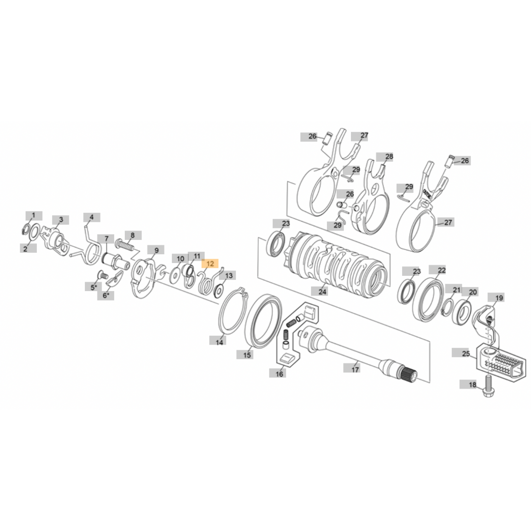 Sherco Gear Shift Locator Spring (2023-2025)