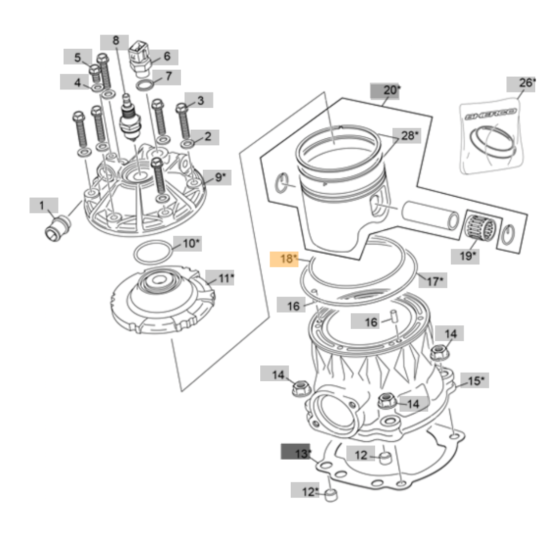 Sherco Cylinder Head Inner O-Ring 250/300 (2023-2025)