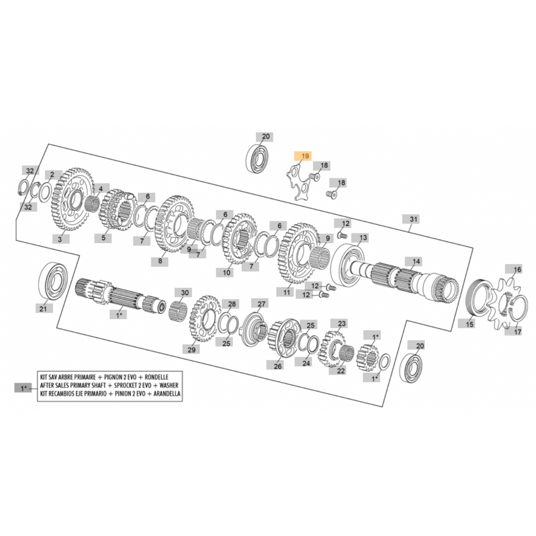 Sherco Gearbox Bearing Retaining Plate (2023-2025)