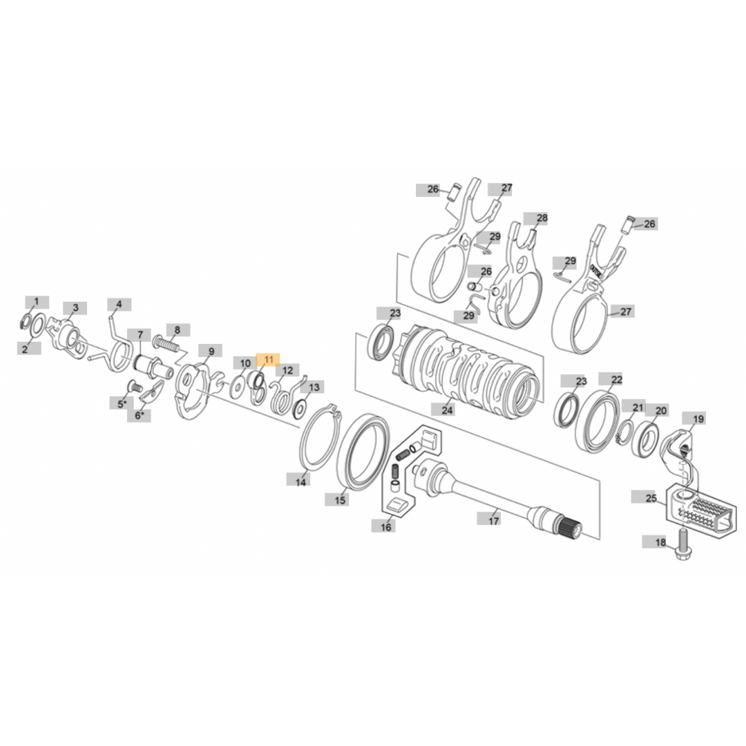 Sherco Gear Shift Locator (2023-2025)