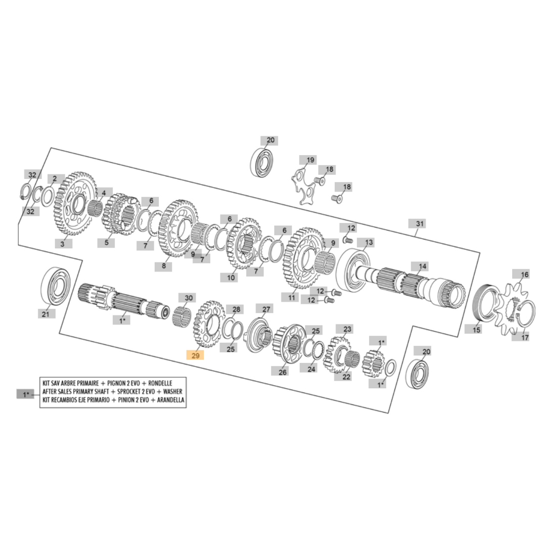 Sherco Primary Pinion Gear - 5th (2023-2025)