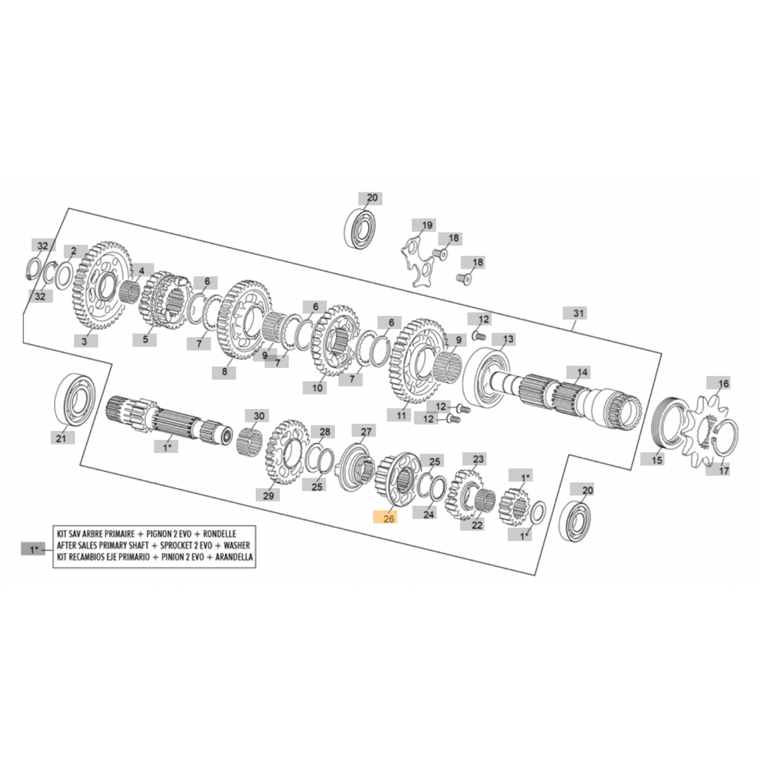 Sherco Primary Pinion Gear - 3rd (2023-2025)