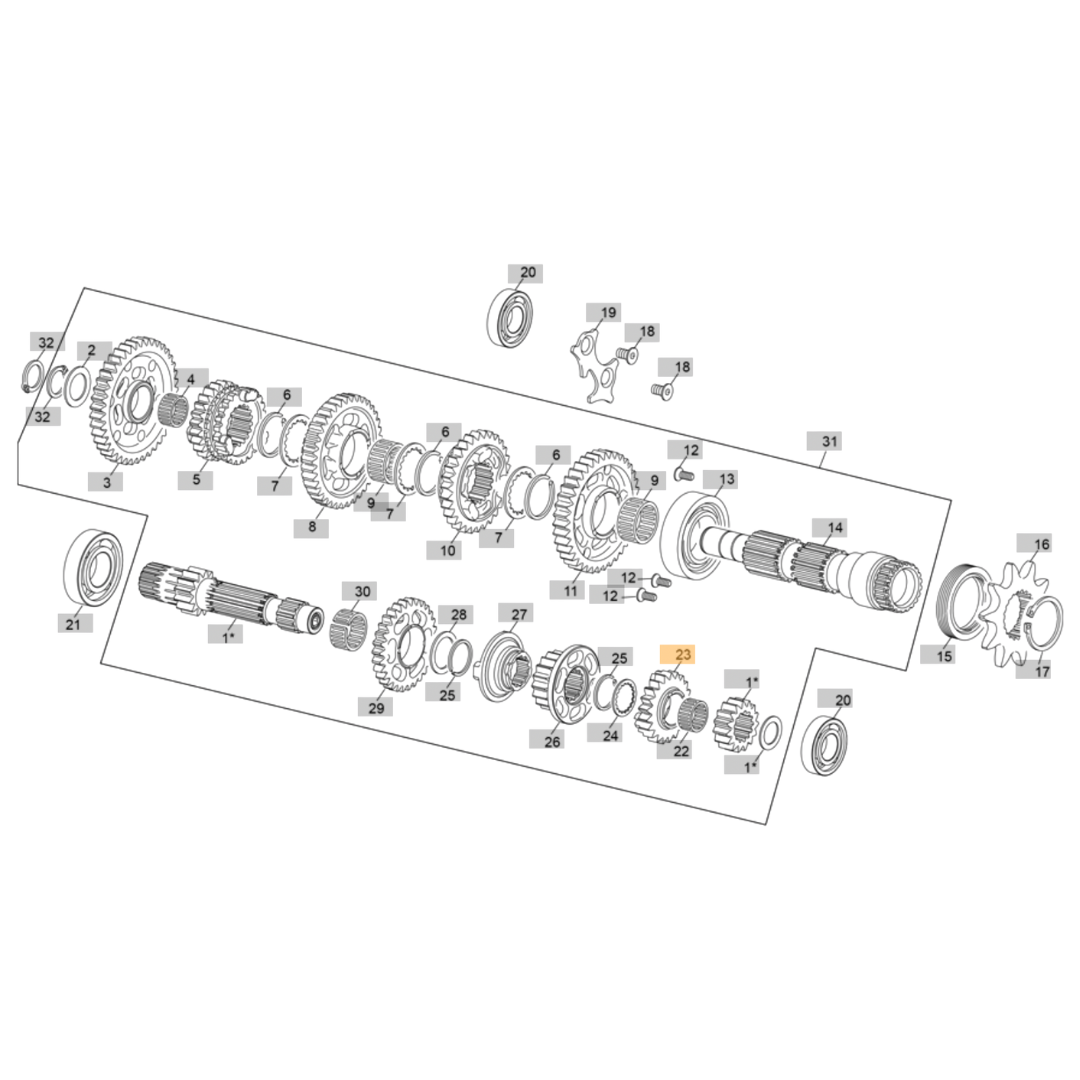 Sherco Pinion Gear Primary - 4th (2023-2025)