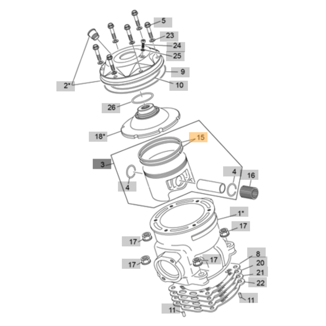 Sherco 125cc Piston Rings (2020-2025)