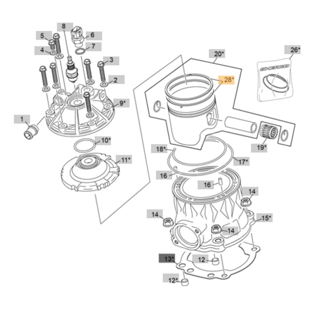 Sherco 125cc Piston Rings (2020-2025)