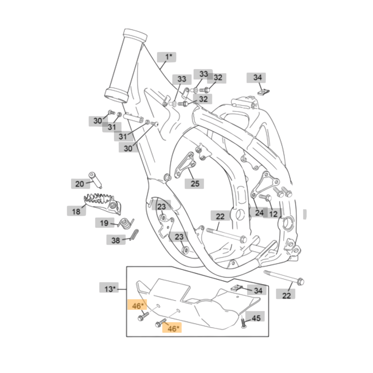 Sherco SE/SEF M6 x 20 Shouldered Hex Bolt (2019-2027)
