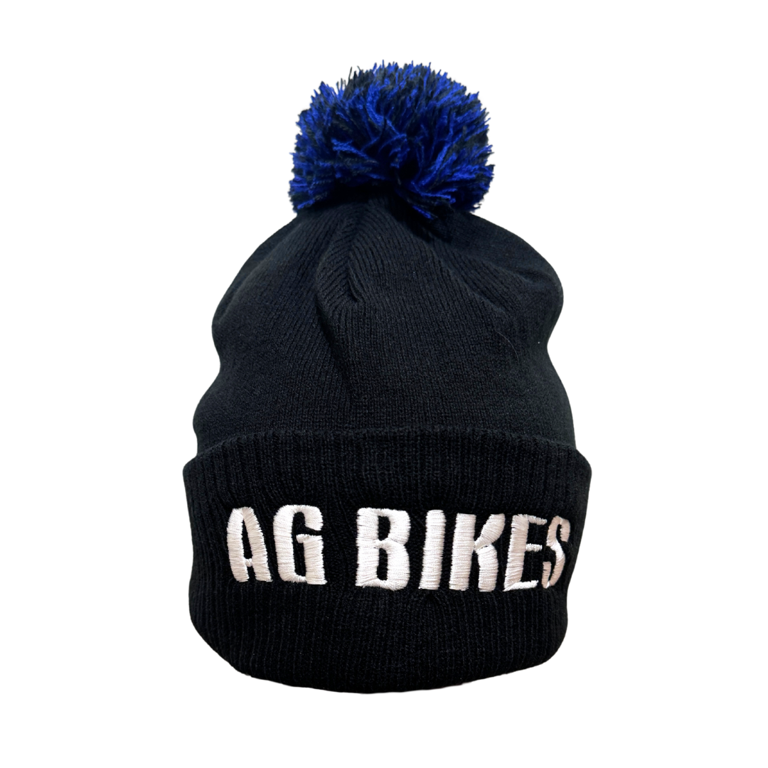 AG Bikes Bobble Hat Black/Blue