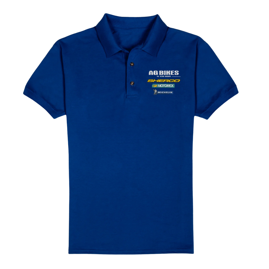 AG Bikes Team Sherco Blue Polo Shirt