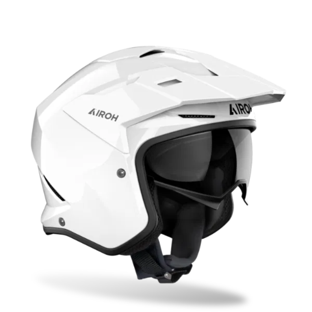 Airoh Kombakt Gloss White Trials Helmet