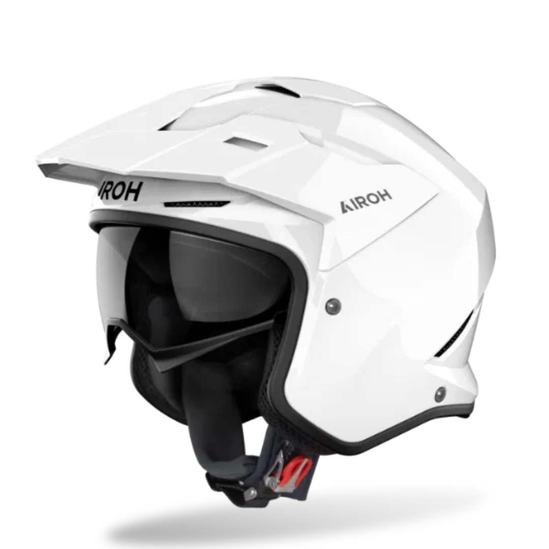 Airoh Kombakt Gloss White Trials Helmet
