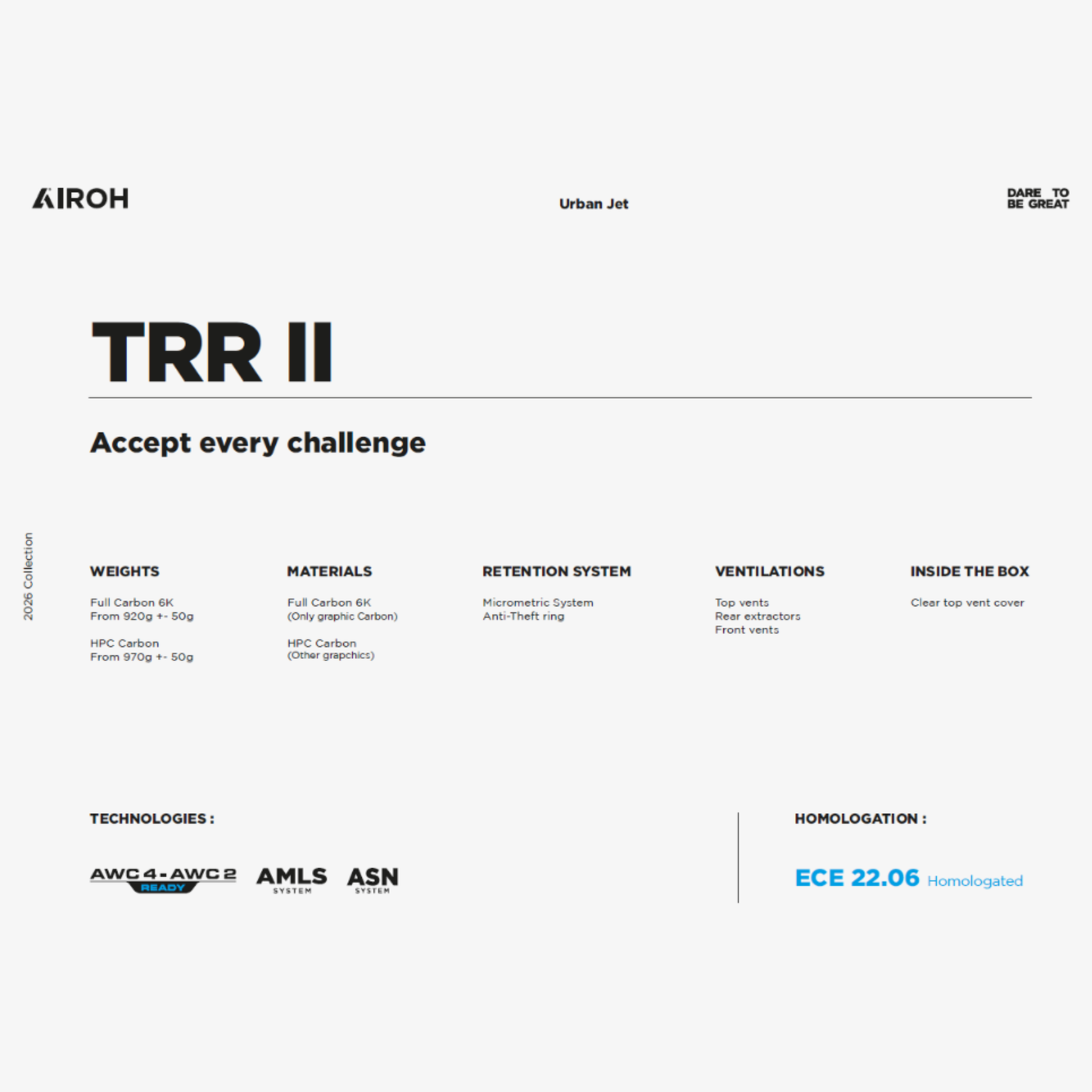 Airoh TRR2 Carbon Gloss Trials Helmet