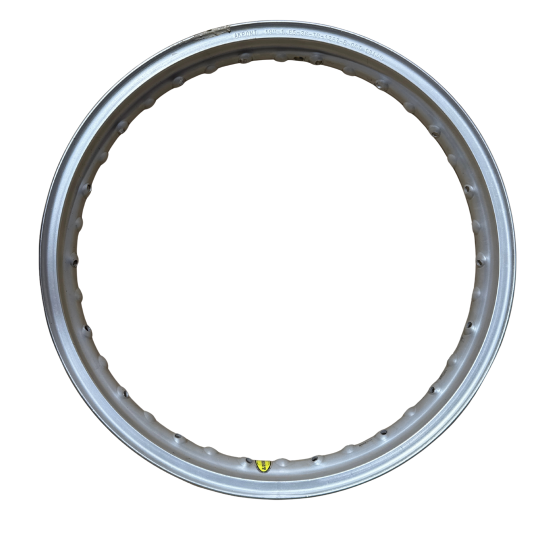 Akront 36H Tube Type Rear Rim 18" x 1.85 Silver