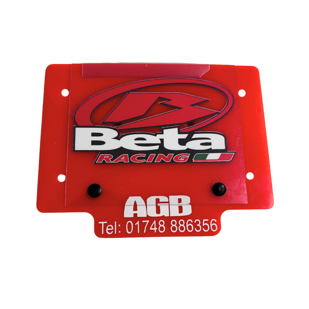 Custom Boardz Beta Number Board Red