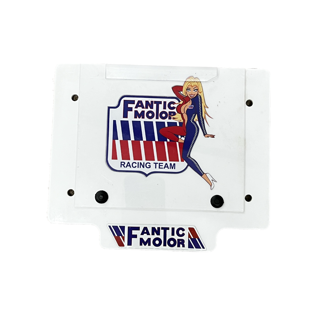 Custom Boardz Fantic Racing Team Number Board White