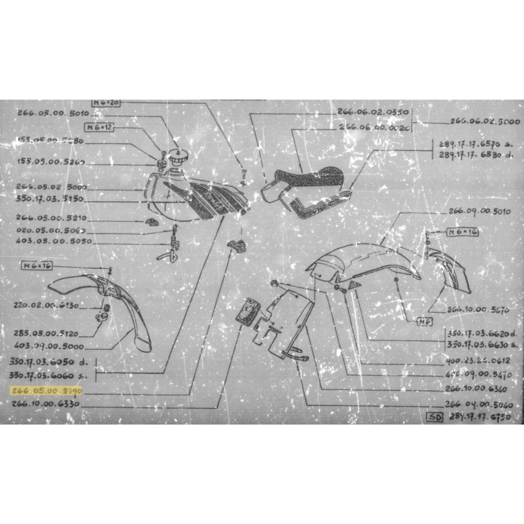 Fantic 241/301 Rear Tank Mount Rubber