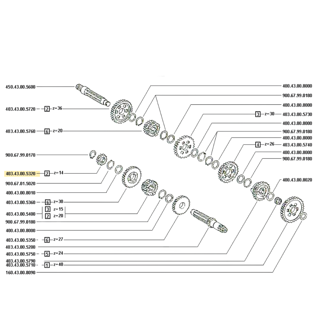 Fantic 2nd Gear Cog 14T