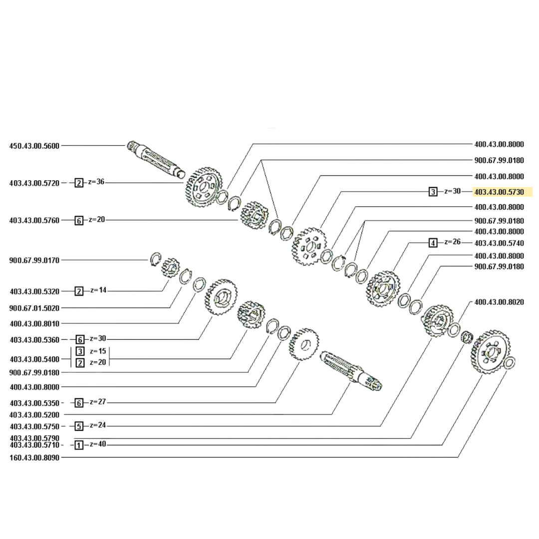 Fantic 3rd Gear Cog 30T