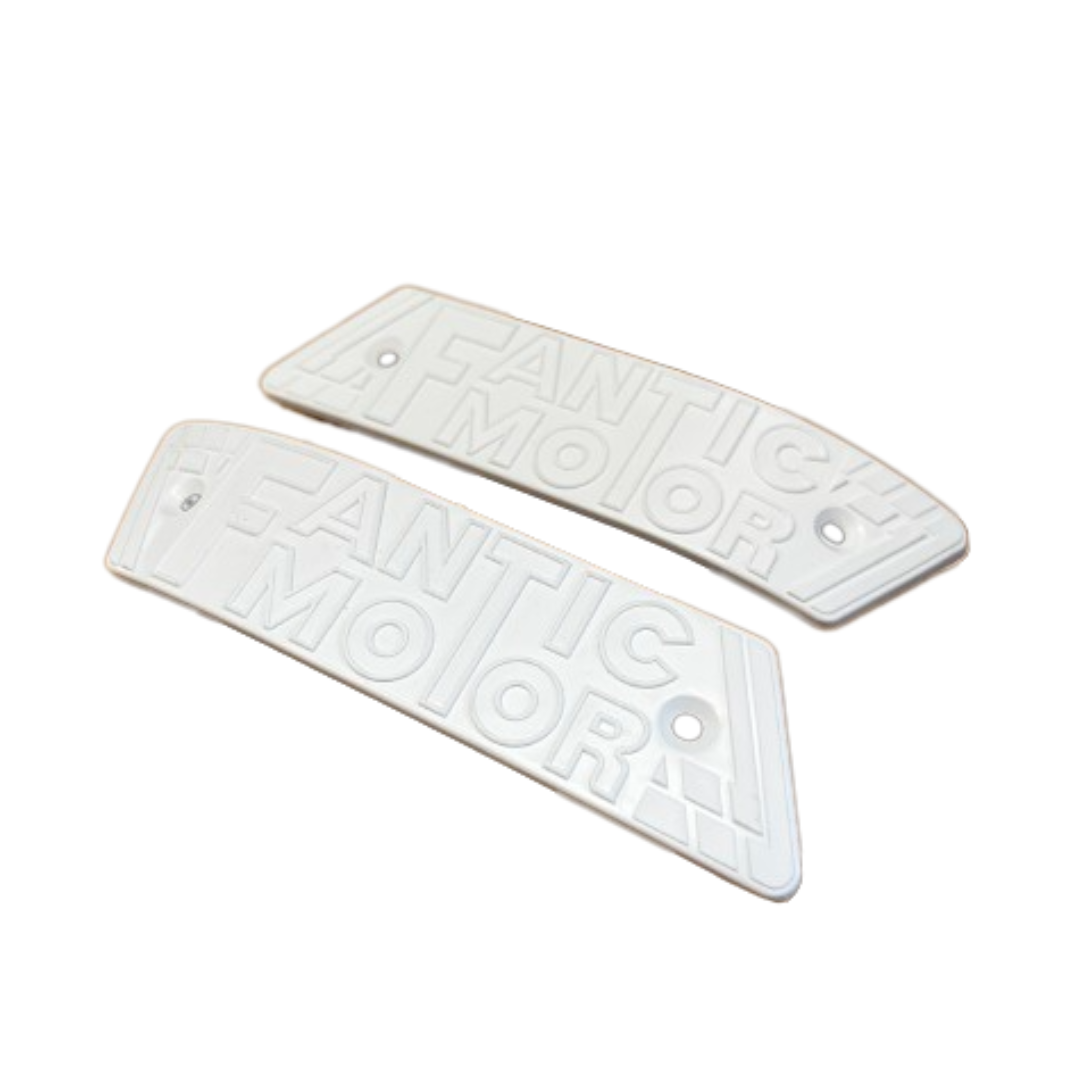 Fantic Plastic Tank Badge Pair - White