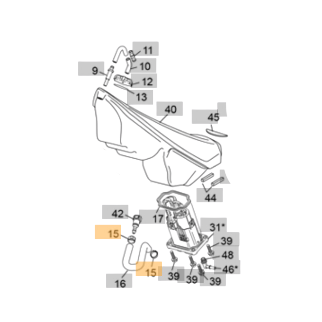 Sherco EFI Petrol Hose Clip (2023-2025)