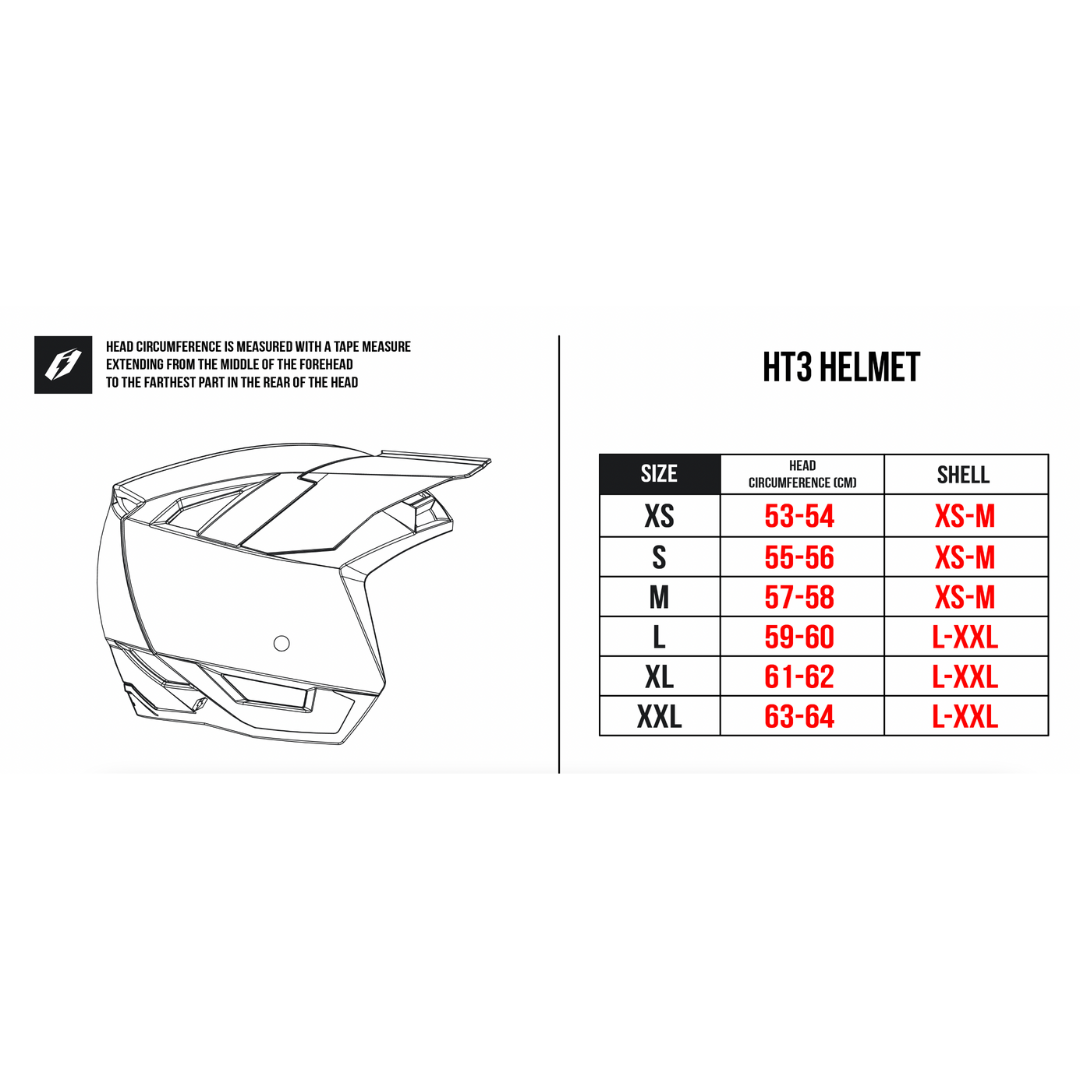 Jitsie HT3 Solid Black Trials Helmet