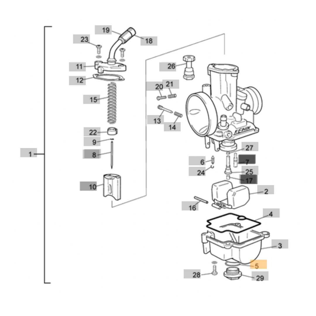 Keihin PWK28 Drain Bolt O-Ring