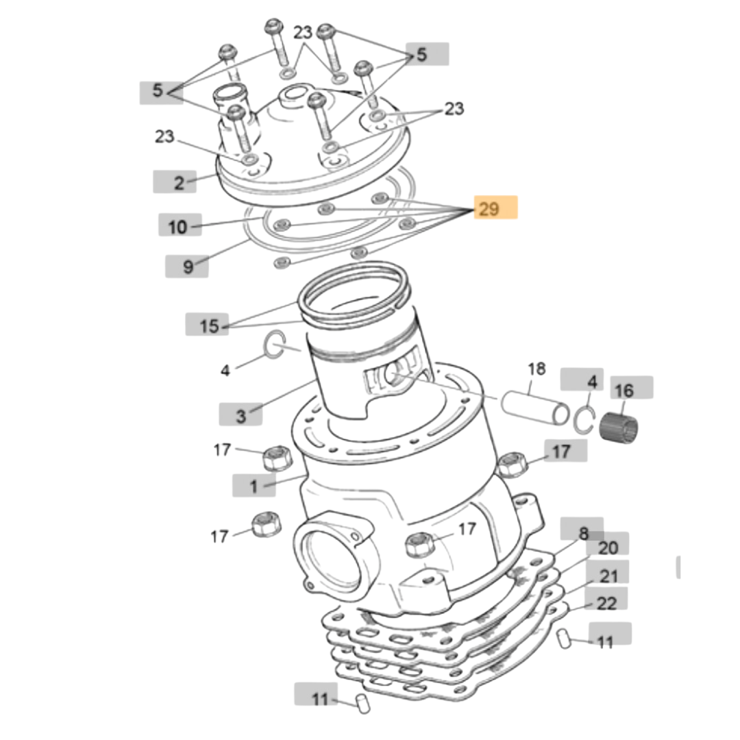 Sherco Cylinder Head Bolt O-Ring (1999-2018)