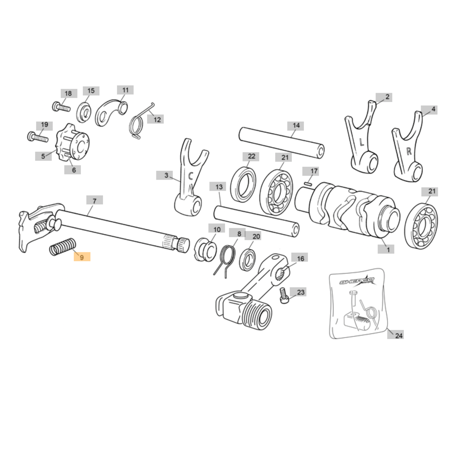 Sherco ST Gear Selector Shaft Spring (1999-2022)