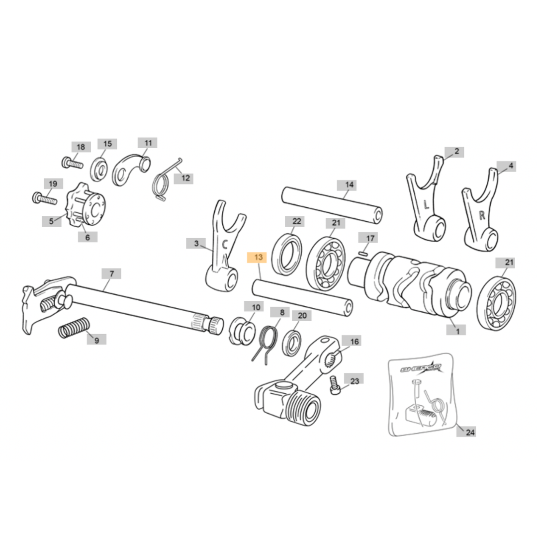 Sherco ST Selector Fork Spindle (1999-2022)
