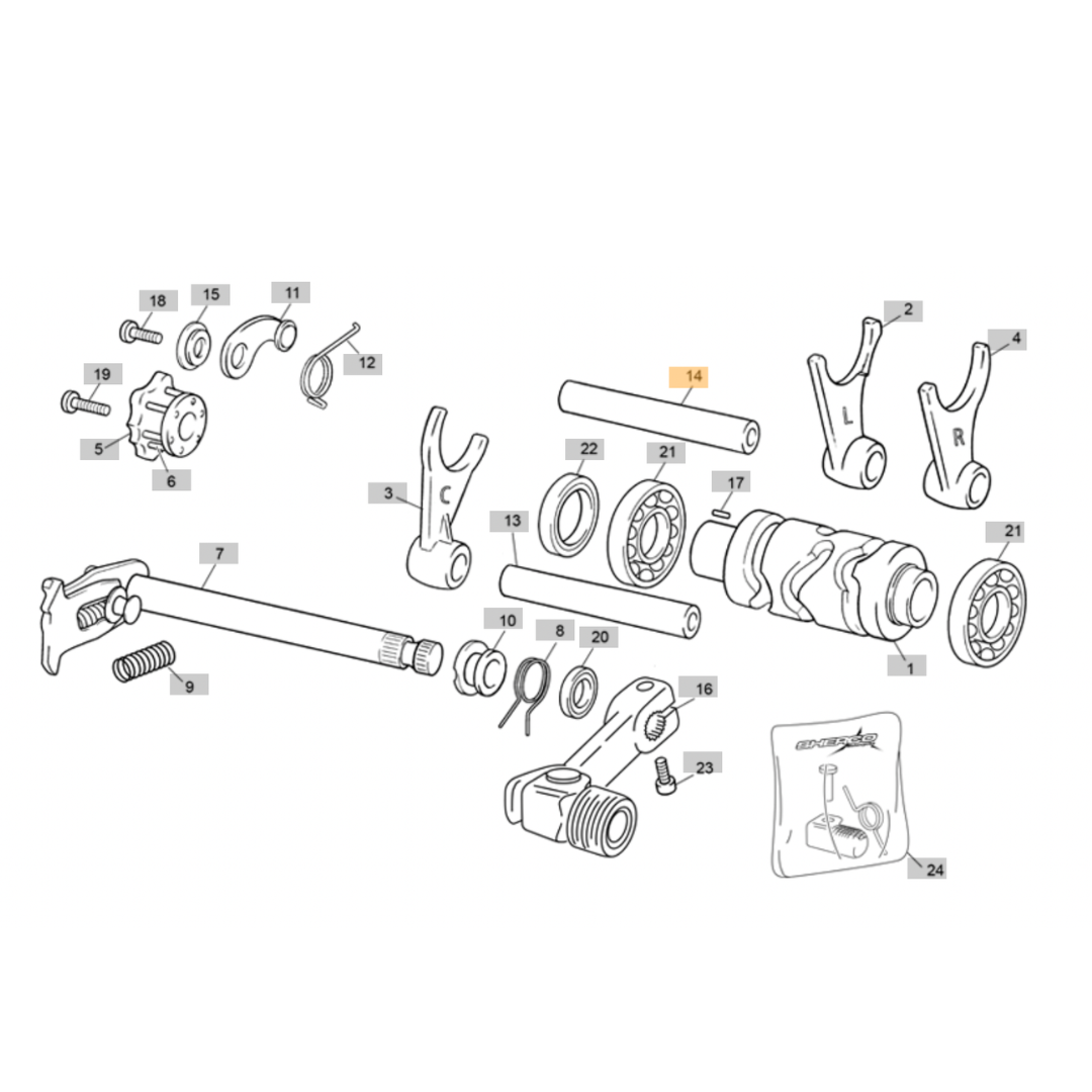 Sherco ST Selector Fork Spindle Long (1999-2022)