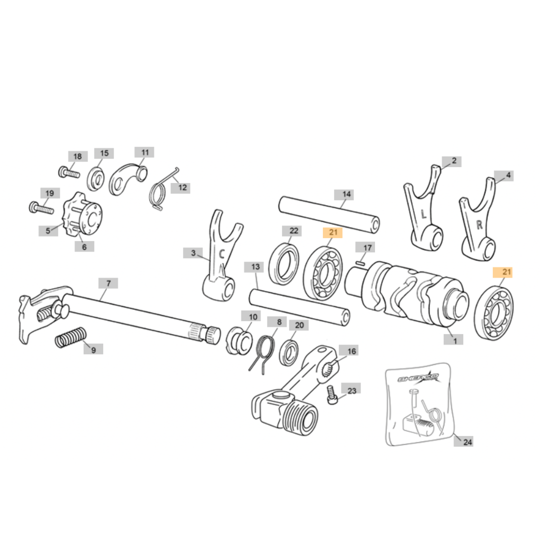 Sherco ST Selector Drum Bearing (1999-2022)