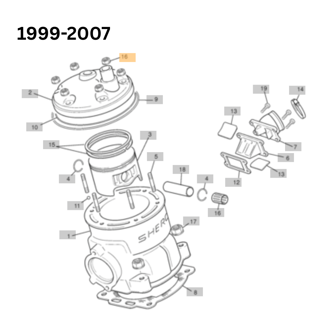 Sherco ST M6 Flanged Nut (2023-2026)